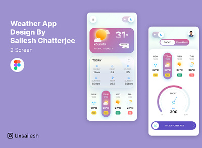 Weather app UI design ui weather app