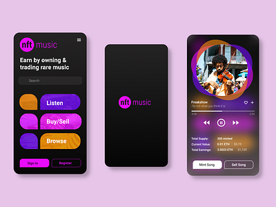 nft music mobile ui ui ux