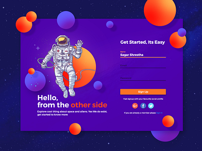 Hello! Login Page | Daily UI |