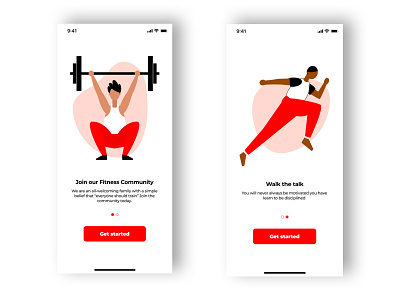 Onboarding ui for a Gym accra challenge design ghana minimalism onboarding onboarding ui ui ux