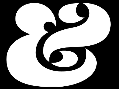 Ampersand ampersand curves stencil type design typography