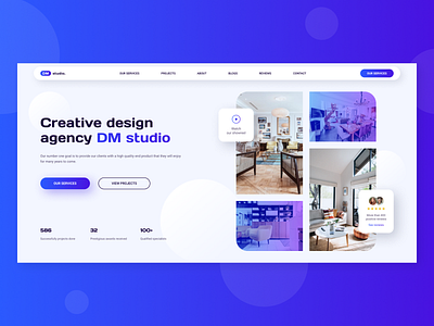 Creative design agency creative design interior main screen ui ui ux design ux web web design website