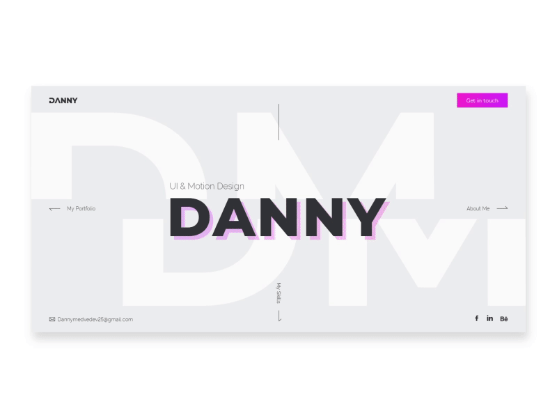 Danny animation d danny design gif glitch minimal typography ui ui ux design ui animation ux web