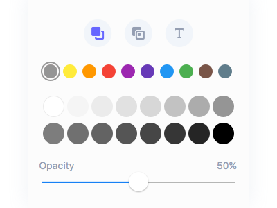 Shape properties color pallete mockup prototyping tool wireframe