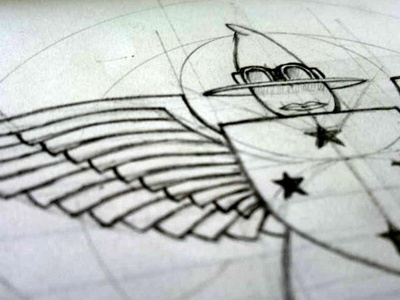 Witch aviator branding brazil icons logo logotipo rafael sketch wing witch