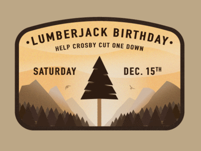 Birthday Card birthday forrest lumberjack mountains trees
