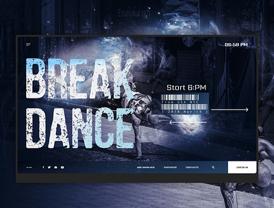 Inspirational design break cover creative dance design digital ui web website