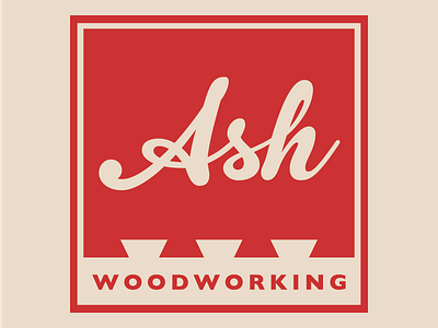 Ash Woodworking Logo branding illustrator logo one color