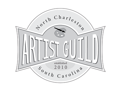 North Charleston Artist Guild Logo (grayscale) grayscale logo