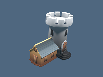 Fantasy Castle (3D) 3d 3d model architecture blender3d castle fantasy game art game asset