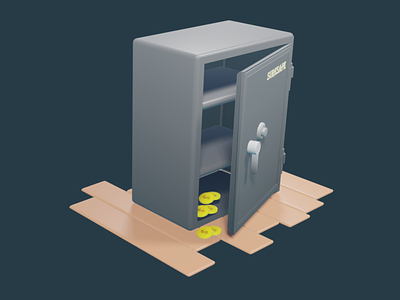 Robbery 3d 3d model blender3d game art game asset money robbery safe