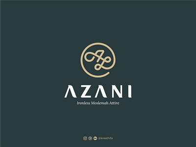 Azani Logo Design branding design golden ratio graphic design hijab iconic iconic logo initial initial logo logo logo design logotype typography