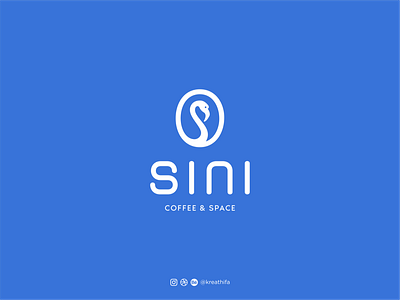 SINI Coffee & Space Logo Design branding coffee coffee logo flamingo golden ratio graphic design icon iconic logo illustration logo logo design logotype tropical typography