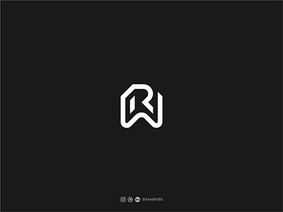 RW logo design golden ratio graphic design logo logo design logo idea logo process logo sketch monogram negative space typography