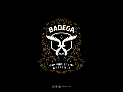 Badega Logo - Edited design graphic design handlettering iconic logo illustration initial logo logo design logotype ornamental shield logo t shirt design typography