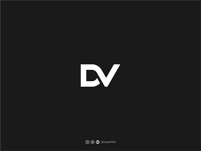 For Sale! DV Initial Logo dv initial dv initial golden ratio graphic design handlettering iconic logo initial initial logo initials logo logo design logo for sale logotype monogram typography