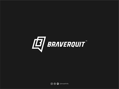 Braverquit Logo Design golden ratio graphic design iconic iconic logo initial logo logo design logotype monogram typography