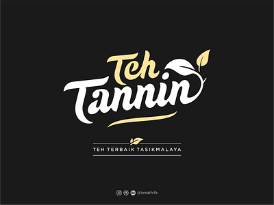 Teh Tannin Logo Design branding golden ratio graphic design handlettering iconic logo logo design logotype monogram tea tea logo typography