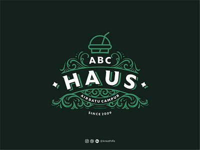 ABC HAUS Logo Design florish graphic design hand drawing hand lettering heraldic logo logo design logotype typography