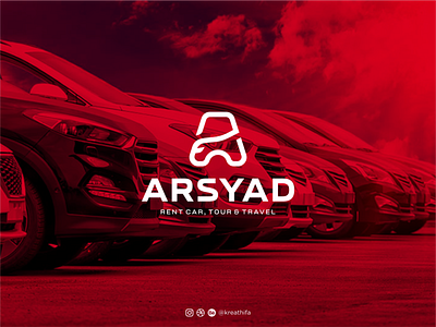 ARSYAD RENT CAR LOGO branding car golden ratio graphic design iconic iconic logo logo logo design monogram