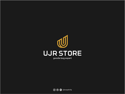 UJR STORE LOGO branding golden ratio graphic design iconic logo initial initial logo logo logo design logotype monogram