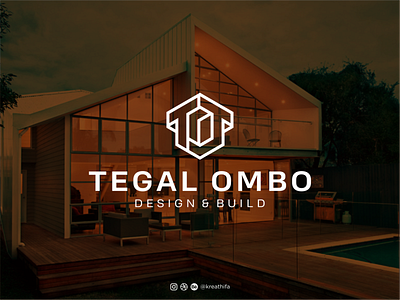 TEGAL OMBO LOGO architecture branding golden ratio graphic design iconic logo initial logo logo design logotype monogram structure typography