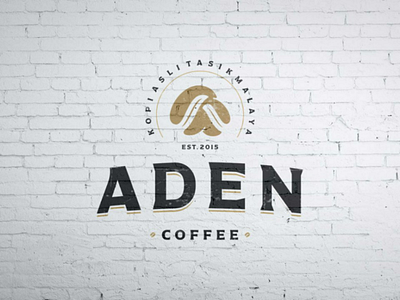 Aden Coffee Logo coffee coffee logo graphic design hand lettering logo logo design logo inspiration typography