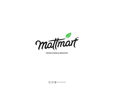 Mattmart Logo Design branding hand made font lettering logo