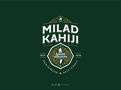 MILAD KAHIJI BIKERS SUBUHAN SINGAPARNA anniversary branding golden ratio graphic design handlettering illustration lettering logo logo design logotype monogram typography