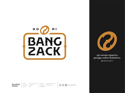 Kopi Bang Zack coffee graphic design iconic logo logo design logo inspirations logotype