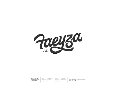 Faeyza Logo Design graphic design hand lettering handmade font logo logo design logotype typography