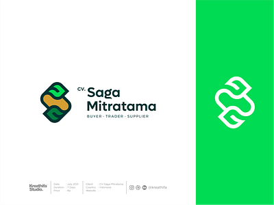 Saga Mitratama Logo Design agriculture golden ratio graphic design iconic logo design logotype