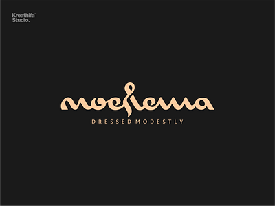Moeslema Hijab Logo Design handletttering handmade font logo logo design logotype typography