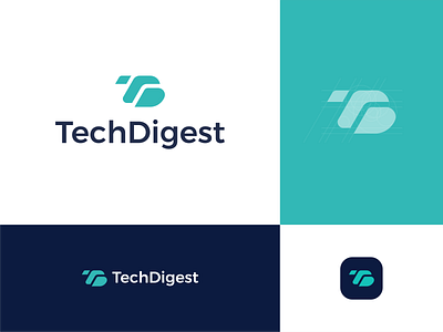 TechDigest golden ratio graphic design iconic illustration logo logo design logo service logotype tech logo typography