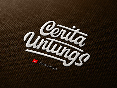 Cerita Untungs graphic design hand lettering lettering logo logo design logotype typography youtuber logo