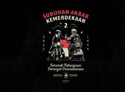 Subuhan Akbar Kemerdekaan 2 bikers custom graphic design motorcycle retro vintage