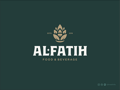 ALFATIH Food & Beverage, Malang, INA branding design food and beverage golden ratio graphic design icon iconic illustration initial logo logo design logotype negative space logo negativespace typography