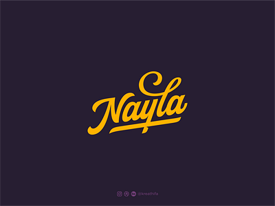 Nayla Logotype graphic design handlettering iconic logo logo design logotype typography