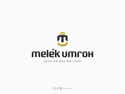 Melek Umroh Logo graphic design icon iconic islamic islamic art kaaba logo logo design logotype typography umroh