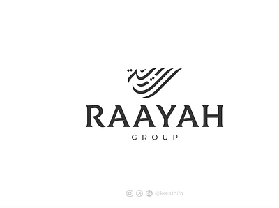 Raaya Group Logo Design arabic arabic calligraphy arabic logo branding call golden ratio graphic design iconic logo logo design logotype typography