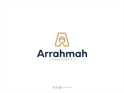 Arrahmah Umrah Service Logo Design branding golden ratio graphic design icon iconic iconic logo initial logo logo design logotype typography