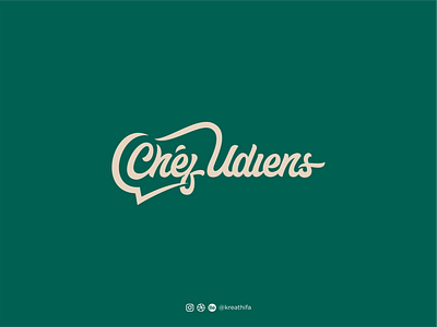 Chef Udiens Logo Design branding golden ratio graphic design handlettering iconic logo logo design logotype typogaphy typography