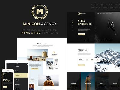 Minicon - Minimal HTMl and PSD Template