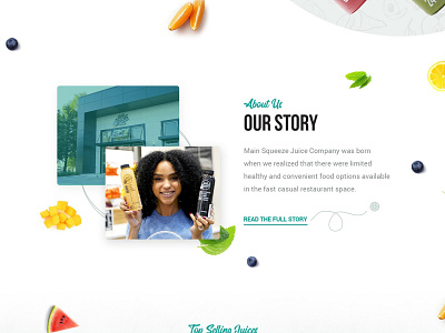 MainSqueeze Website About Us about us ecommerce fruits juice story web design website