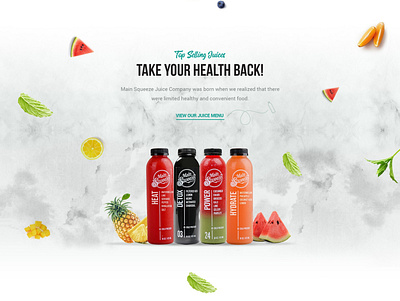 MainSqueeze Website Juices ecommerce fruit juice organic web design website wordpress
