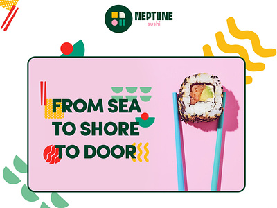 Neptune Sushi Squarespace Website creative delivery ecommerce food illustration squarespace ui web-design website