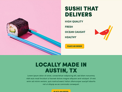 Neptune Sushi Delivery delivery ecommerce food sushi web design website