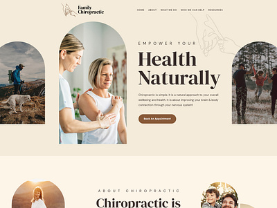 Family chiropractic wordpress website design health landing page website wellness wordpress