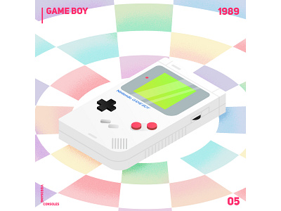 GAME BOY console design game game boy gameboy gamer gamers illustration nintendo poster rainbow videogames