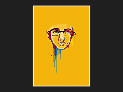 Naman art design digtal face graphic illustration nerd painting photoshop portrait smart